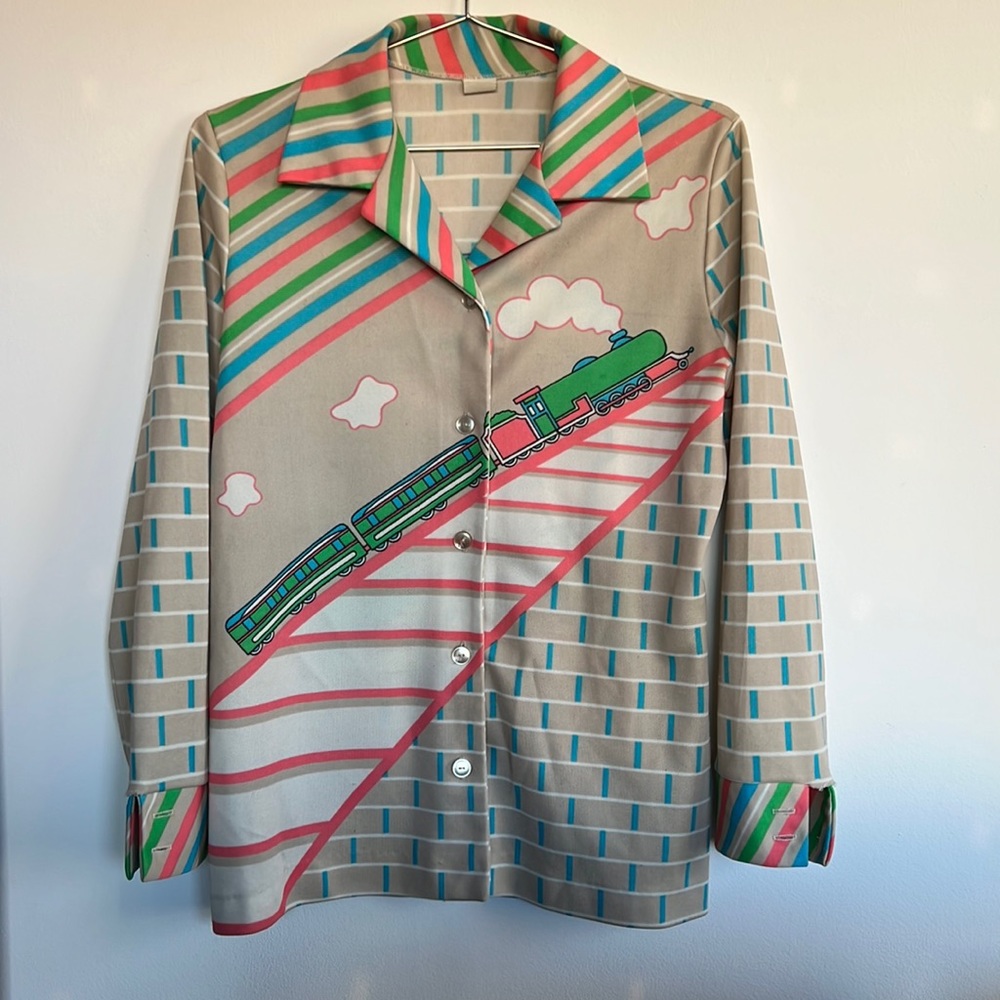 Vintage Train button down